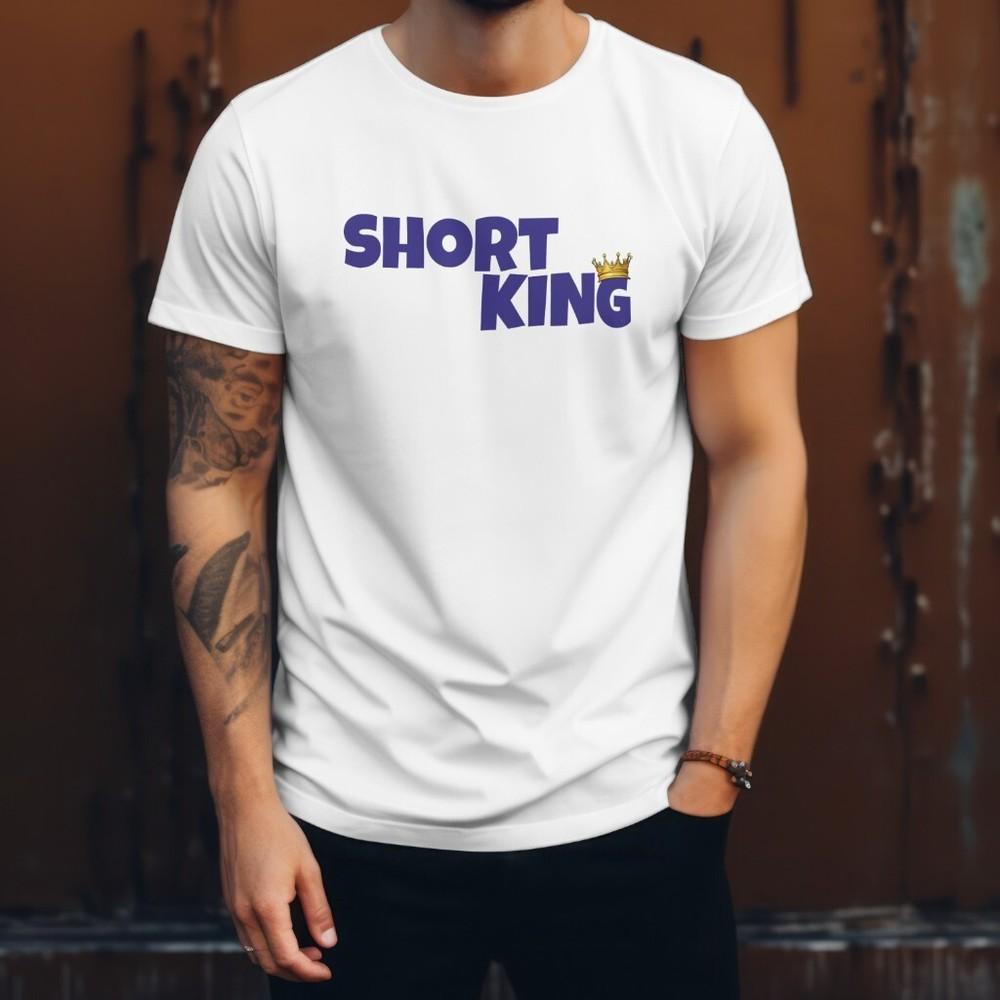 

Short King Funny Small Mens Height Joke Tshirt Short Men Top 4XL
