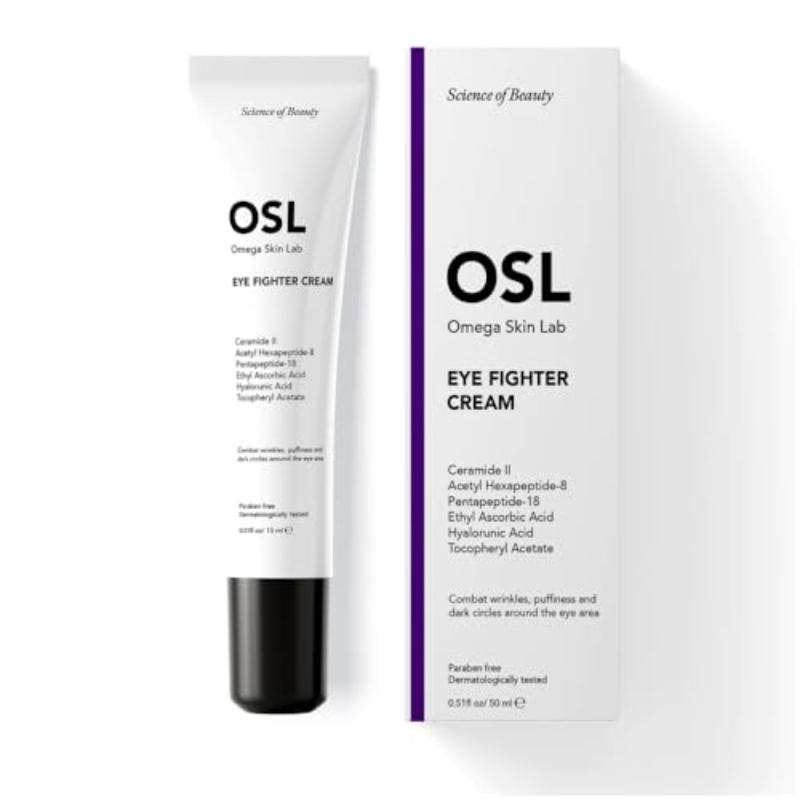 

Крем OSL Eye Fighter Cream - против темных кругов и отечности глаз, ретиноловый крем с токоферола ацетатом, гиалуроновой кислотой, церамидом II, ацетилгексапептидом-8