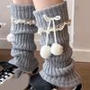 Lolitas Beinstulpen Gestrickte Beinstulpe Süße Weite Bündchen Knöchel Haufen Socken Schülerinnen Fußbedeckung Spitze Rüschen Beinsocken