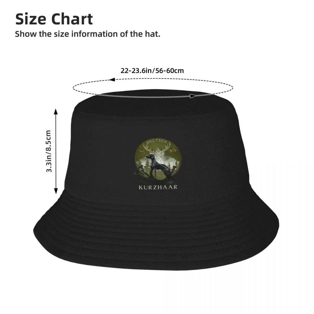 German Shorthaired Pointer , Hunting Logo Bucket Hat Fashion Beach Streetwear Designer Man Women's