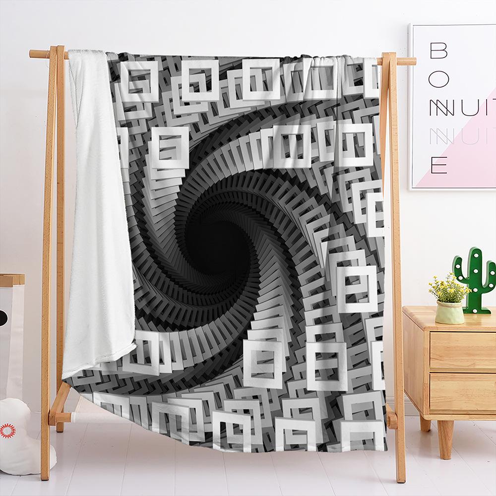 Blanket Flannel Blanket 3D Solid Graphics Geometric 3D Digital Printing Blanket Blanket
