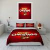Merry Christmas Elegant Design Bedding Set (1 Duvet Cover, 2 Pillowcases, Duvet Not Included)