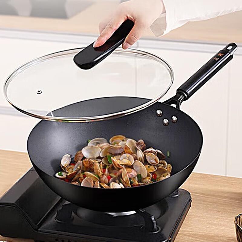 Sanhe 32CM No-Coating Wrought Iron Wok