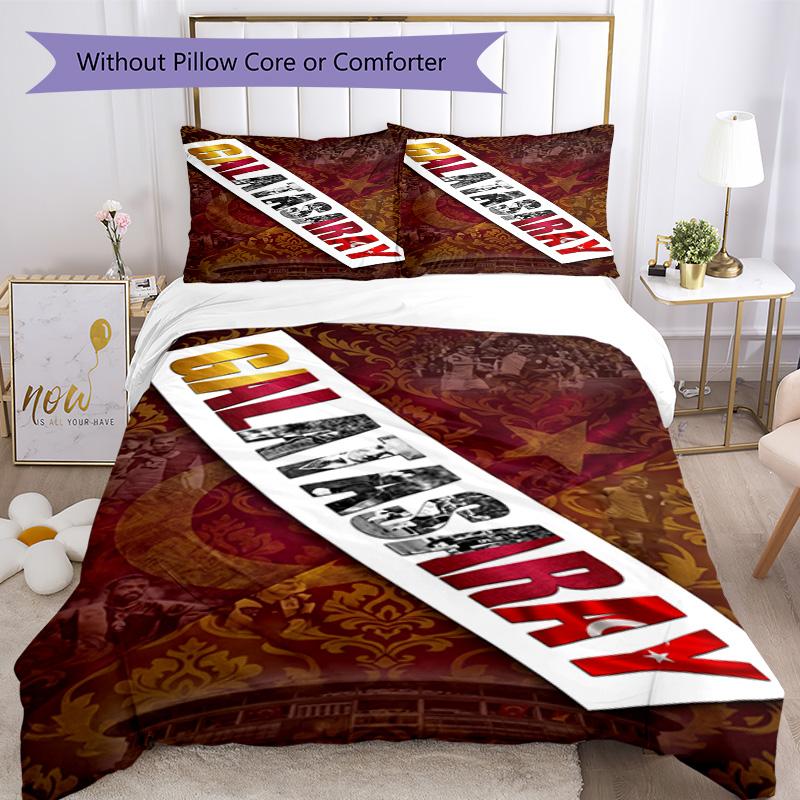 Set Biancheria da Letto Galatasaray Traspirante Copripiumino con Federe Biancheria da Letto Decorativa per Camera da Letto Decorazione della Casa Regalo di Compleanno