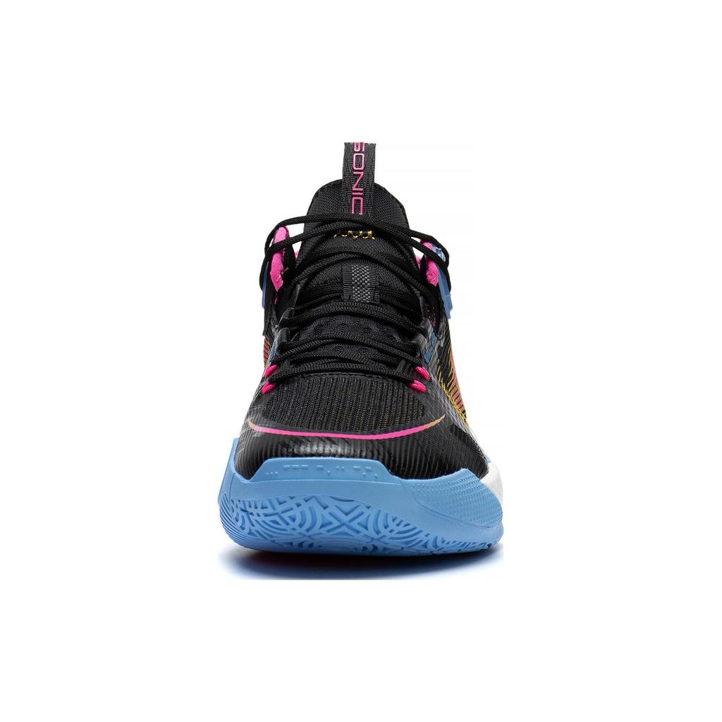 Li Ning Sonic 10 Ultra Durable Breathable Mid-Top Basketball Shoes Men Sneakers Black Blue Brown ABAS145-5
