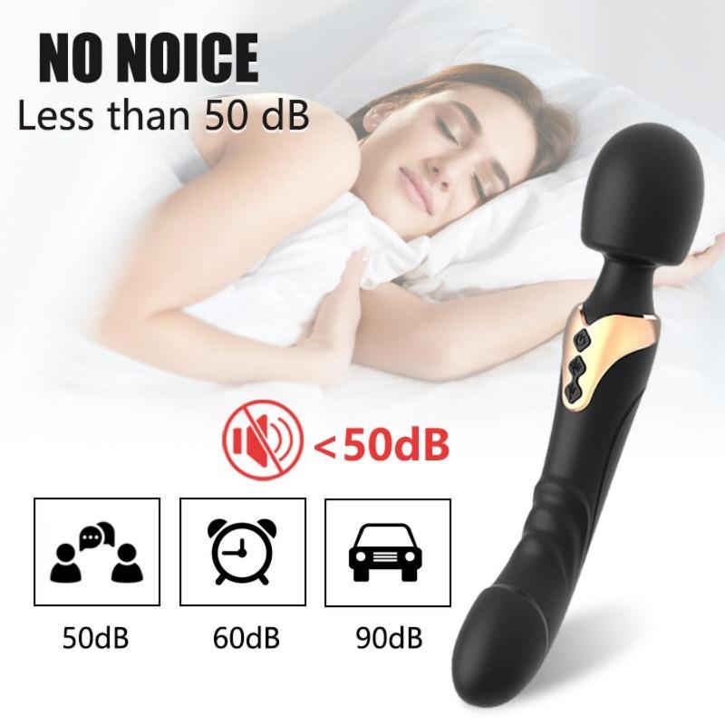 Dual Head Vibrator Clitoris G-spot Dildo Vibrator Clit Vagina Nipple Anal Stimulation Massager Rechargeable Waterproof Adult Sex Toys for Women