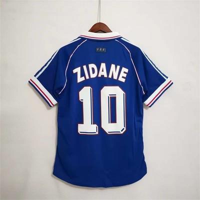 En-gros tricou retro Cupa Mondială 1998 Franța acasă Nr. 10 Tricou de fotbal ediție comemorativă fan Zidane