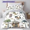 Where the Wild Things Are Pattern Bedding,Quilt Set Quilt Cover Pillowcase Home Birthday Gift(1 * Duvet Cover + 2 * Pillowcase, Without Core)