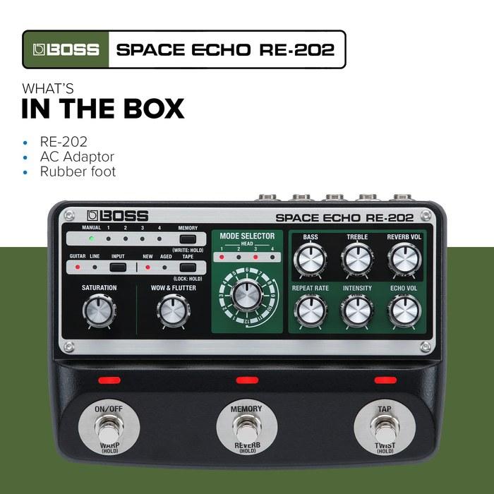 BOSS RE-202 Space Echo Pedal Black/White