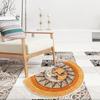Creative Semi-Circular Area Rug Anti-Slip Water-Resistant Bathroom Floor Mat Bedroom Entrance Door Mat Home Decoration