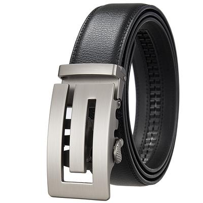 Casual Men'S Belt, Automatic Buckle Business Belt, Cowhide Belt Ly25-1058-1