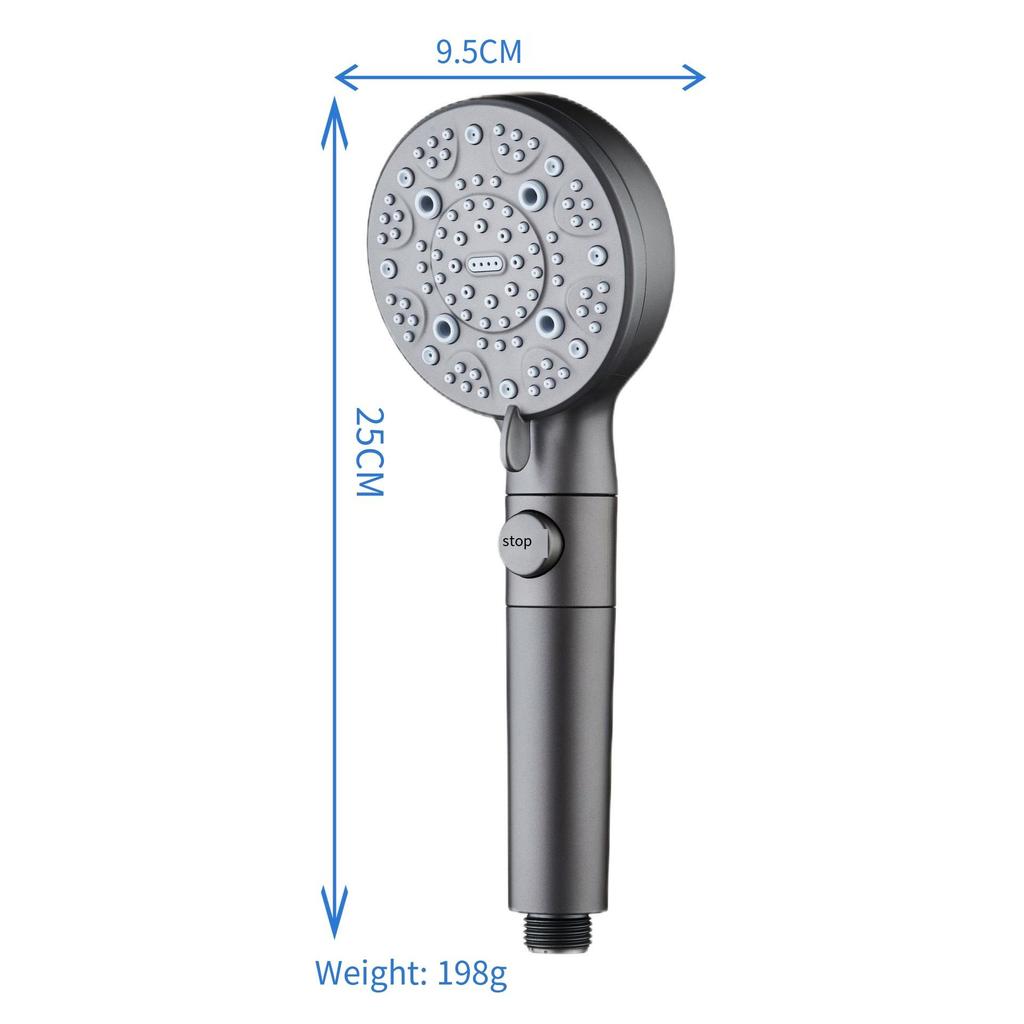 Popular Chrome Nine Level Ten Function Handheld Shower Head Filter PP Cotton Bathroom Faucet Accessory Handshowers Type