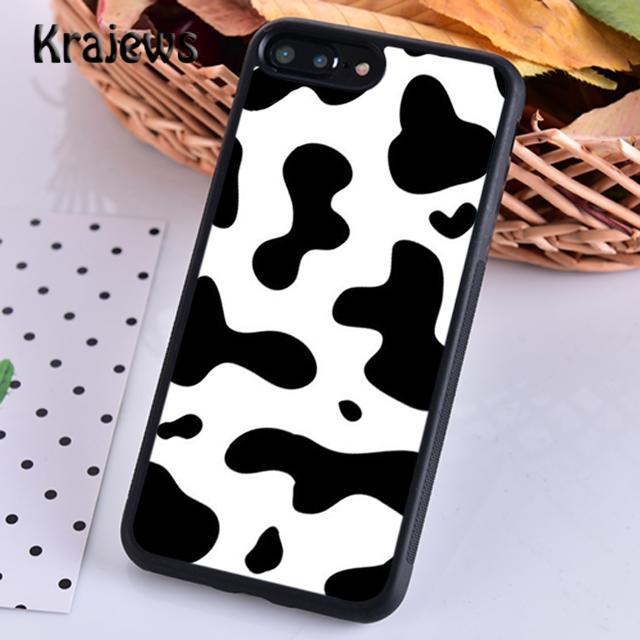 Cow Hide spotted fur Farm Animal Black White For iPhone 17 Air 16 Phone Case Cover 15 SE 14 plus 12 13 pro max