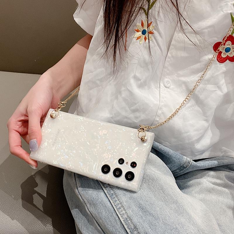 Luksusowa perłowa bransoletka na nadgarstek Chian etui do Samsung Z flip 3 Z krotnie 4 S23 S22 S21 Ultra S20 Fe S10 S9 S8 A14 A34 A54 A13 A23 A33 A53 A12 A22 A32 A52