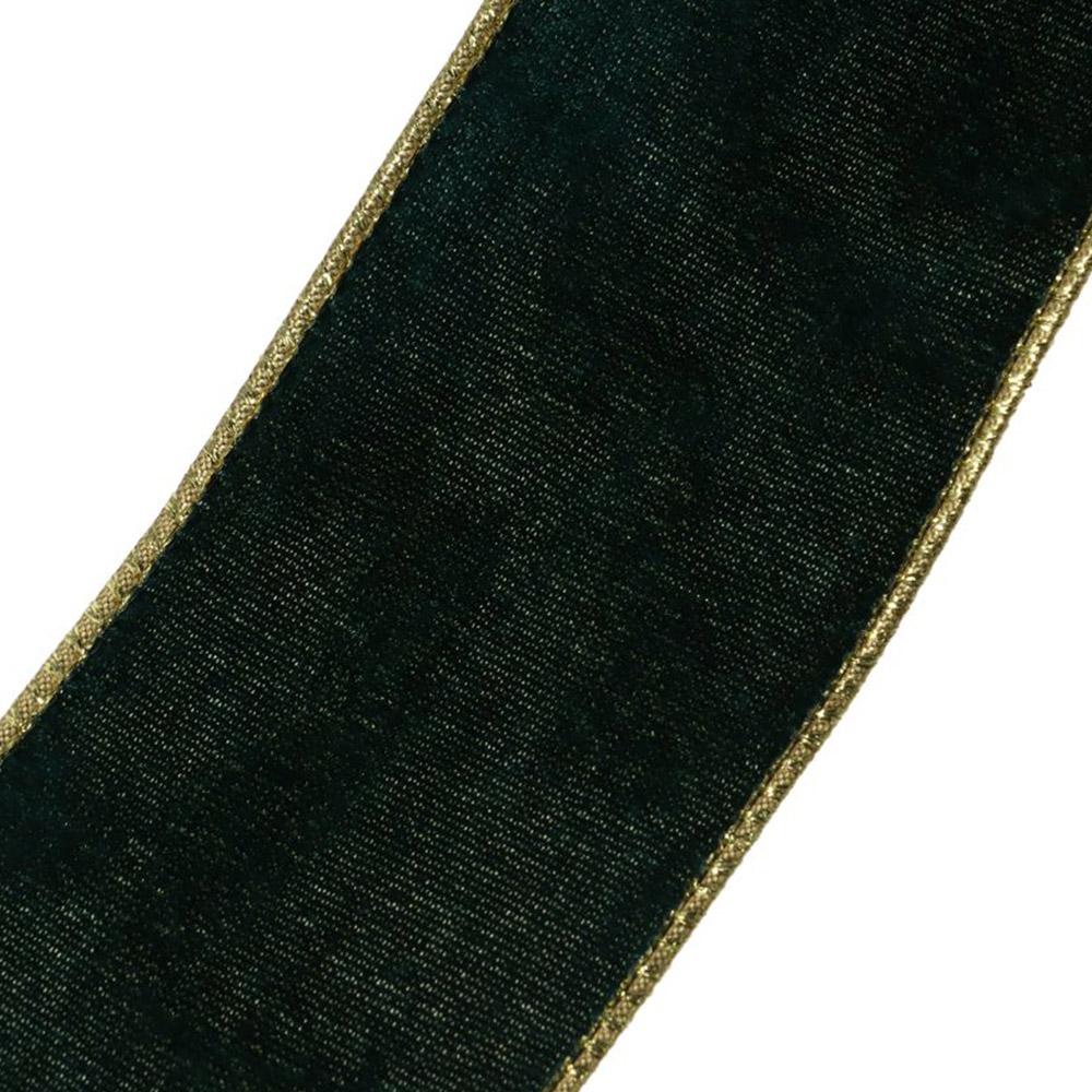 10 yardů Sametová sametová stuha Zlatý okraj Stuha se zlatým okrajem Drátovaná stuha pro domácí párty dekorace