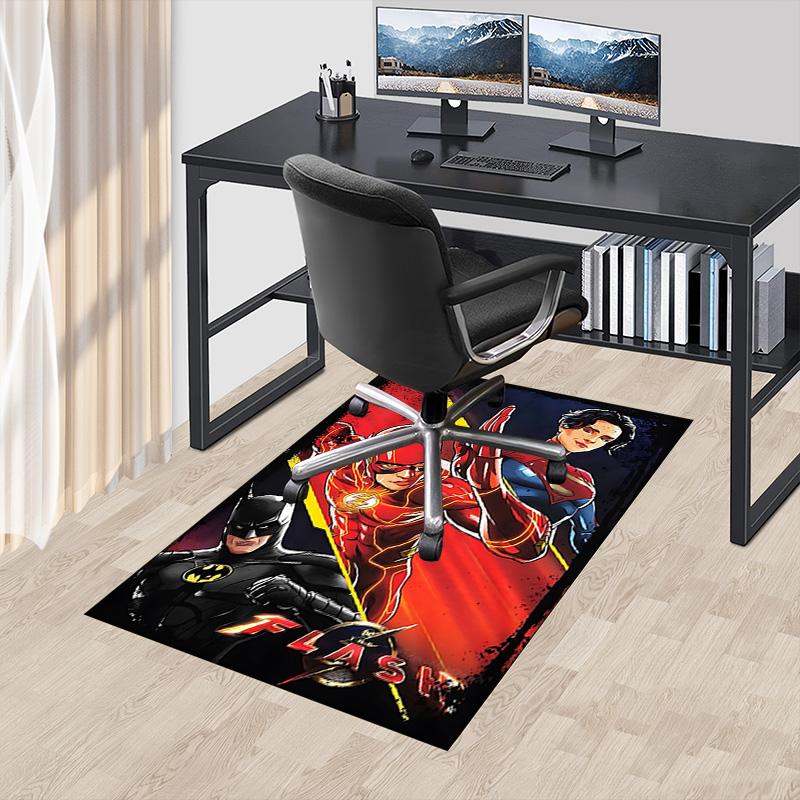 Superhero Teamup Flash Batman Carpet For Playroom Bedroom Living Room Sofa Home Decorkids Game Area Rug Nonslip Floor Mat