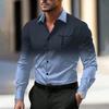Button-Up Long-Sleeve Shirt with Jesus Cross Print, Great for All Occasions