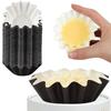50pcs Wave Flower Cake Cups High Temperature Resistance Greaseproof Baking Cups Cake Tools Multicolour Wrapper Paper