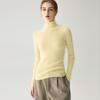 Women's High-Neck 100% Pure Cashmere Slim-Fit Sweater - Seamless, Flattering Knit in Solid Colors