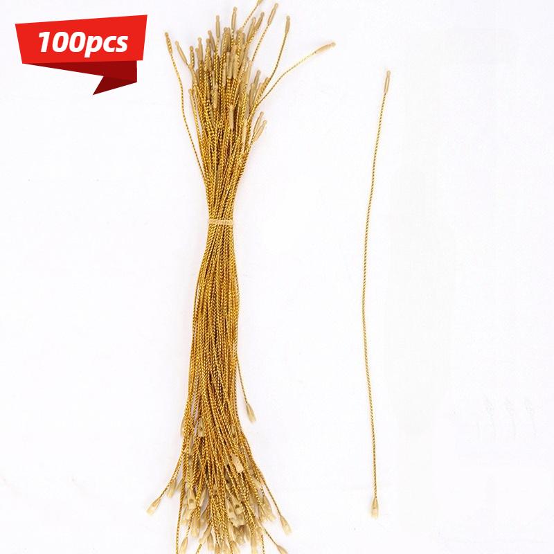 

[2D Flat] 100/200pcs Christmas Ornament Hanging Cords with Snap Hooks, Gift Boxes, Holiday Party Supplies, Christmas Accessorie