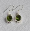 Natural Peridot Earrings, Handmade Earrings, Green Gemstone Earrings, 925 Sterling Silver Earrings, Gift for her, Oval Earring