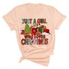 Christmas Printed Fashionable Women's T-shirt Christmas Trend Pure Cotton Casual Sportswear T-Shirts Women’s