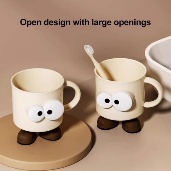 2Pcs Mouthwash Cups Cartoon Style Unbreakable Toothbrush Holders Kids Bathroom Cups Family Travel Water Mugs