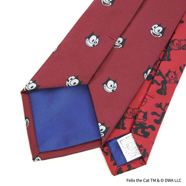 Felix the Cat Character Tie (Polka Dot Pattern) UND49166 Red