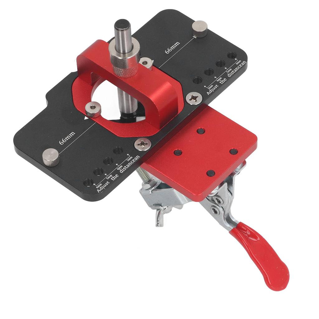 Scharnierbohrlehren-Set Aluminiumlegierung Schranktür Bohren Bohren Lochstanze Genaues Verriegeln Holzbearbeitung