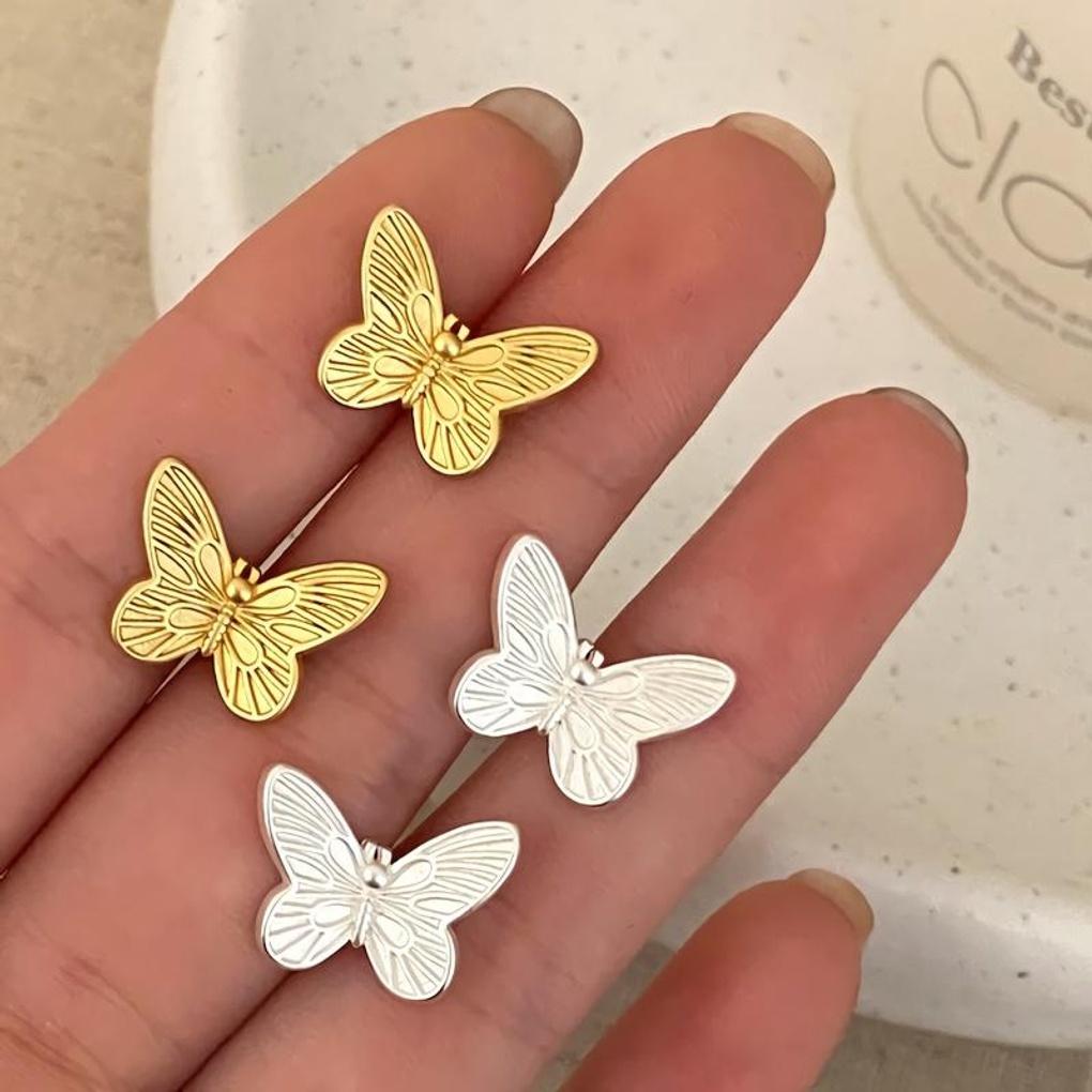 Women's Matte Butterfly Earrings