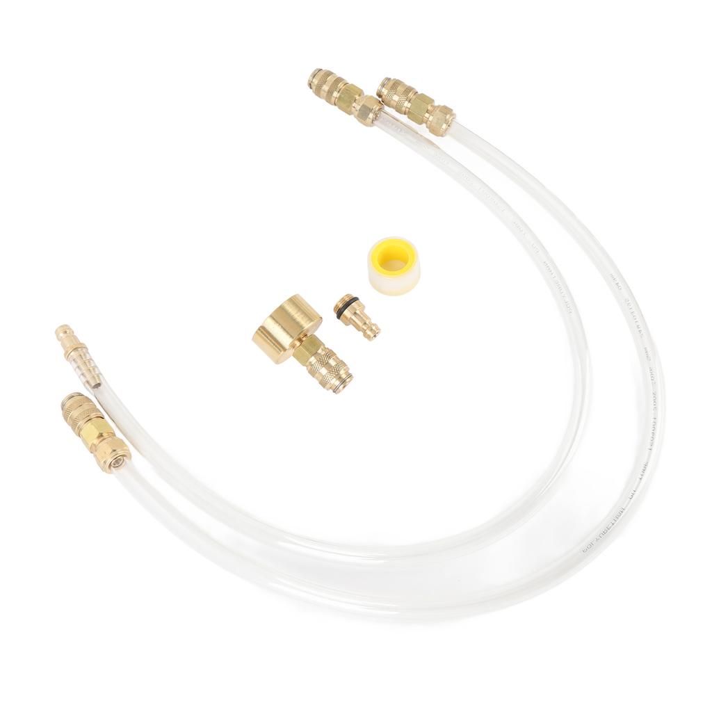 5PCS Hydraulic Steering Bleed Kit with Brass Fittings Hydraulic Steering Fluid Filler Tube Kit for Marine