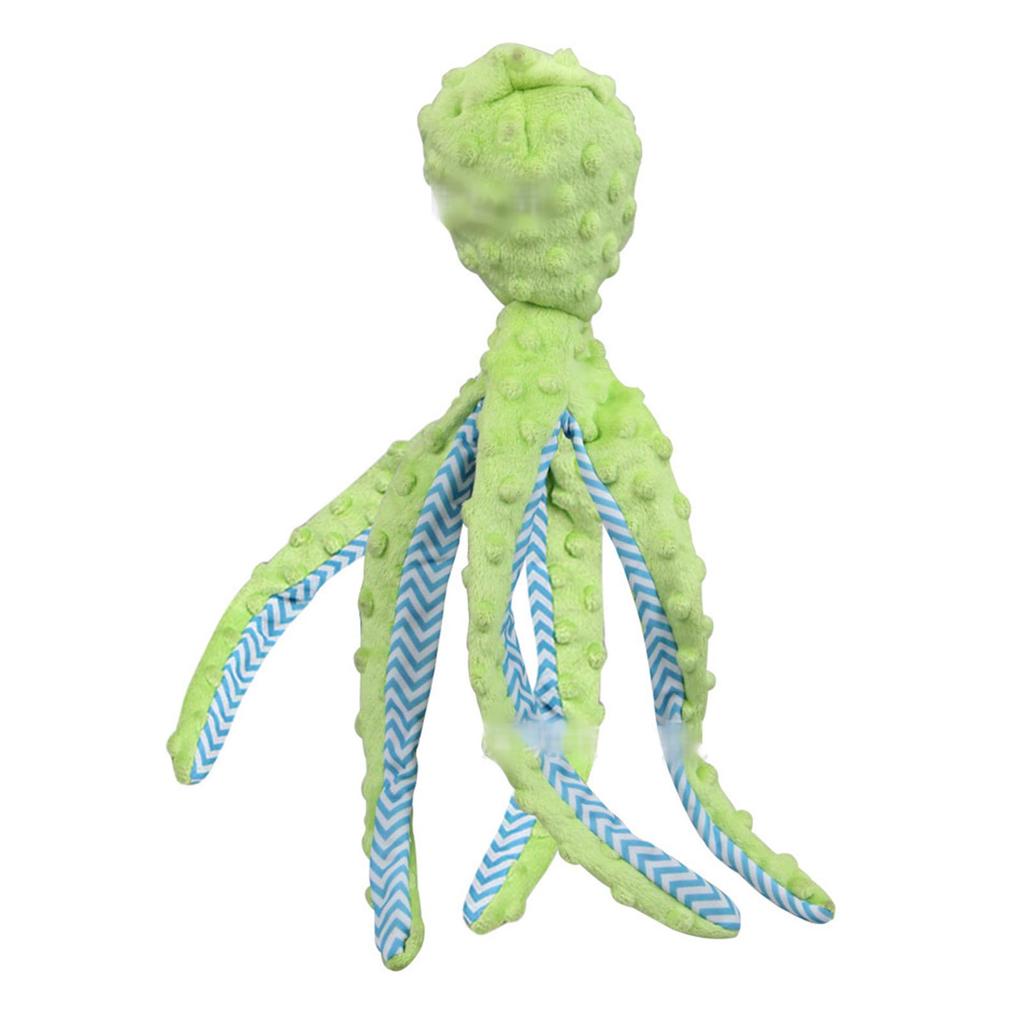 Hund Quietsch Plüschtier Niedliche Oktopus Form Interaktiv Langeweile Reduzieren Stofftier Hund Kauspielzeug für Kleine