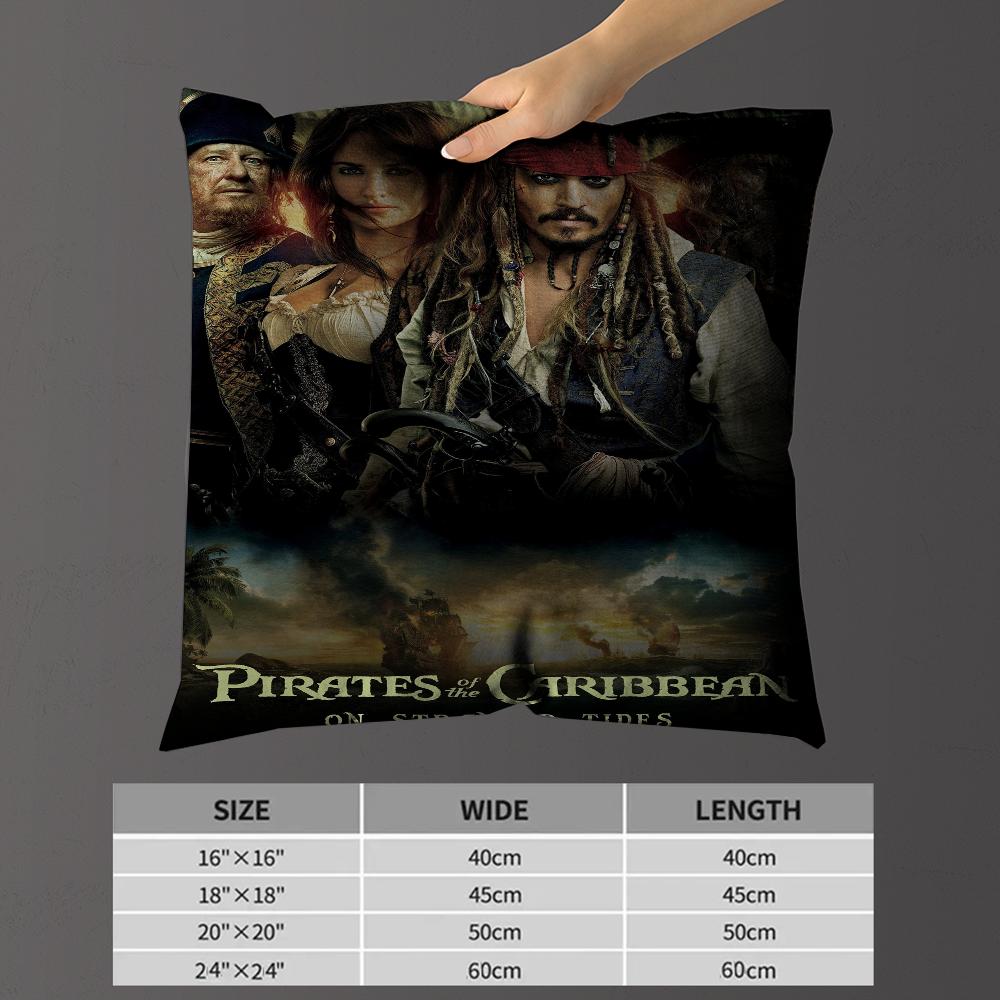 Movie P-Pirates Of The C-Caribbean Cushion Cover Pillowcase Upholstery Sofa Throw Pillow Home Decor Pillowcas