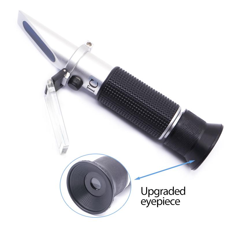 Handheld and Portable Held 10-30% Water Honey Refractometer With Calibration ATC Refractometer Honey Moisture Meter With Case