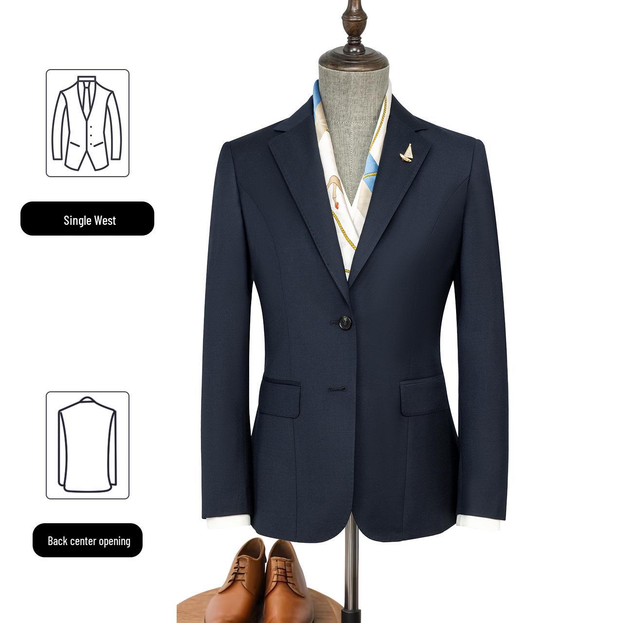 

Женский шерстяной костюм Zongchi премиум-класса с подкладкой из полульна, пригодной для машинной стирки - Высококачественная официальная одежда 170/100