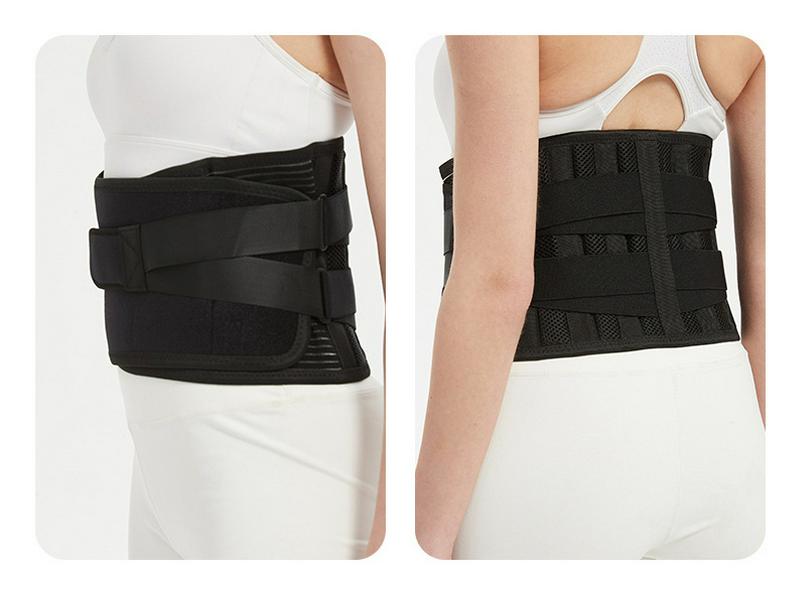 Sommer Lendenstützgürtel: Atmungsaktive Taillendekompression, Stahlplattenstütze, Bauchformung für Männer und Frauen.