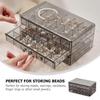 Multi-Compartment Jewelry Storage Box, Acrylic Transparent Earrings Drawer Box With Three-Layer 72-Grid High-Capacity Portable