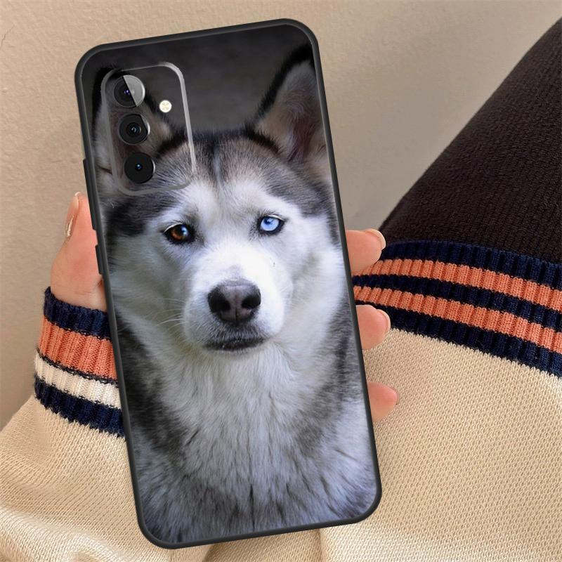 Animal Husky Puppy Case For Samsung Galaxy A56 A36 A16 A13 A23 A33 A53 A52 A32 A12 A54 A34 A14 A15 A35 A55 A17