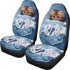 2pcs Universal Car Front Seat Cover Interior Washable Seat Case Polyester Driver Seat Protector Covers Anti-dirty Seats