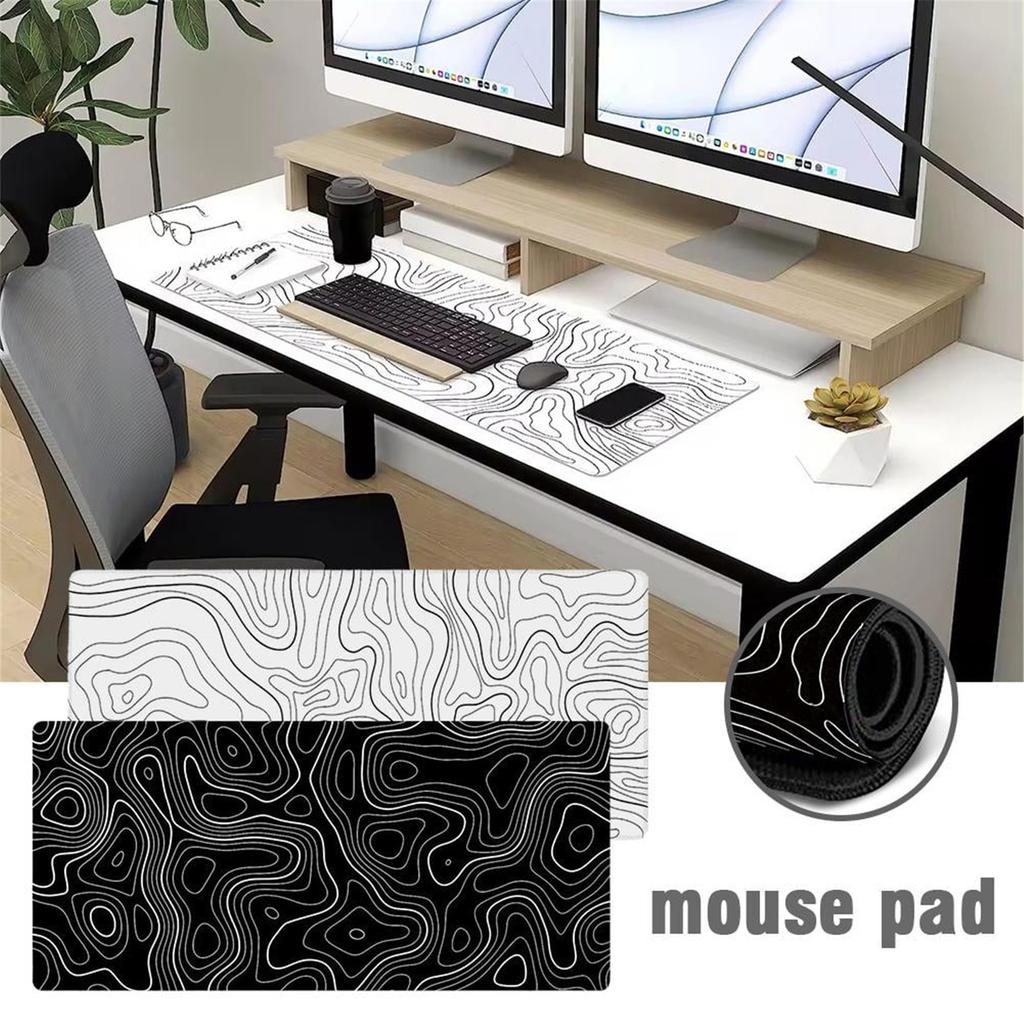 Fluid Pad Contour Computer Desk Pad Rubber Non Slip Line Pad
