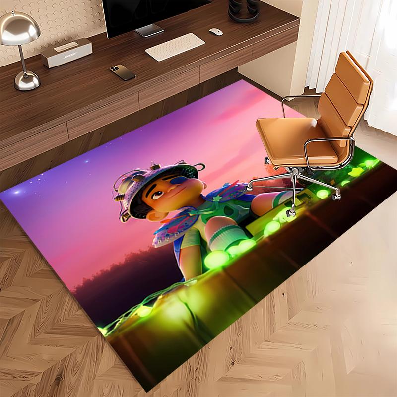 1pc Elio Ooooo & Glordon1 Print Area Rug - Soft, Washable Non-Slip Indoor Mat, Living Room, Home Office Decorative Rug,Office Decorative
