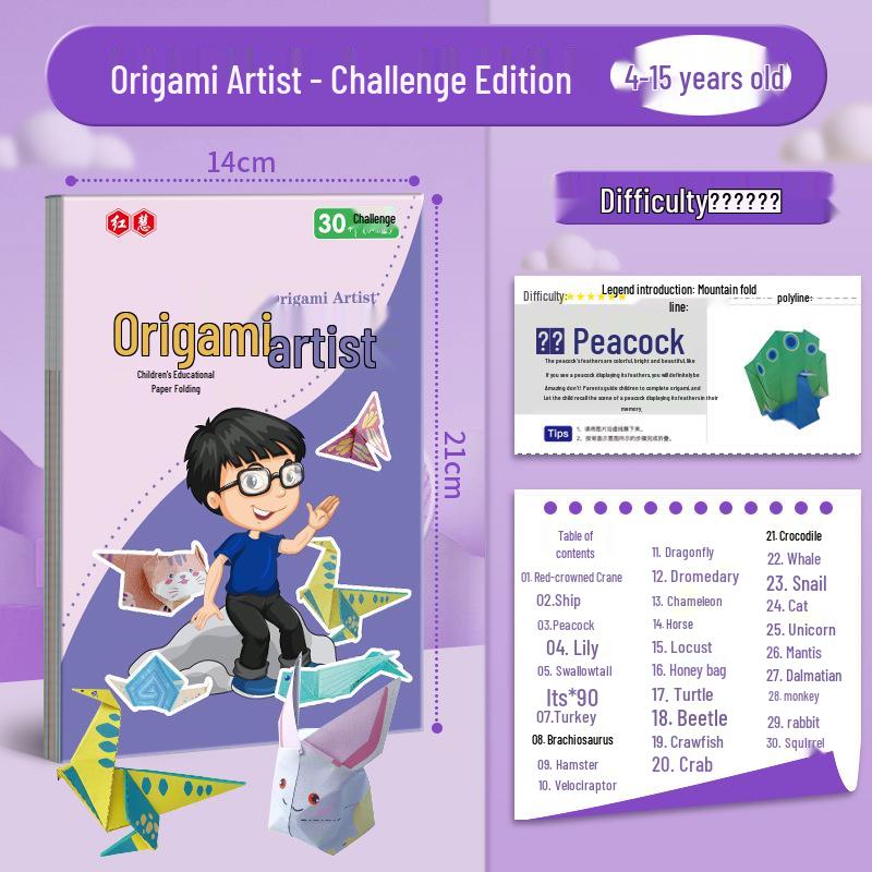 3D Origami DIY Paper Craft Kit for Kids Ages 3-8