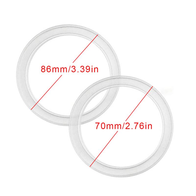 10 pezzi 70mm/86mm Bocca Regolare Anelli di Tenuta in Silicone Guarnizioni Riutilizzabili a Prova di Perdite per Coperchi di Barattoli Mason Coperchio di Conservazione Traslucido