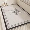 Modern Minimalist Anti-Slip Bathroom Silk Ring Mat - Cuttable, Dirt-Resistant, Hollow Drain Foot Pad
