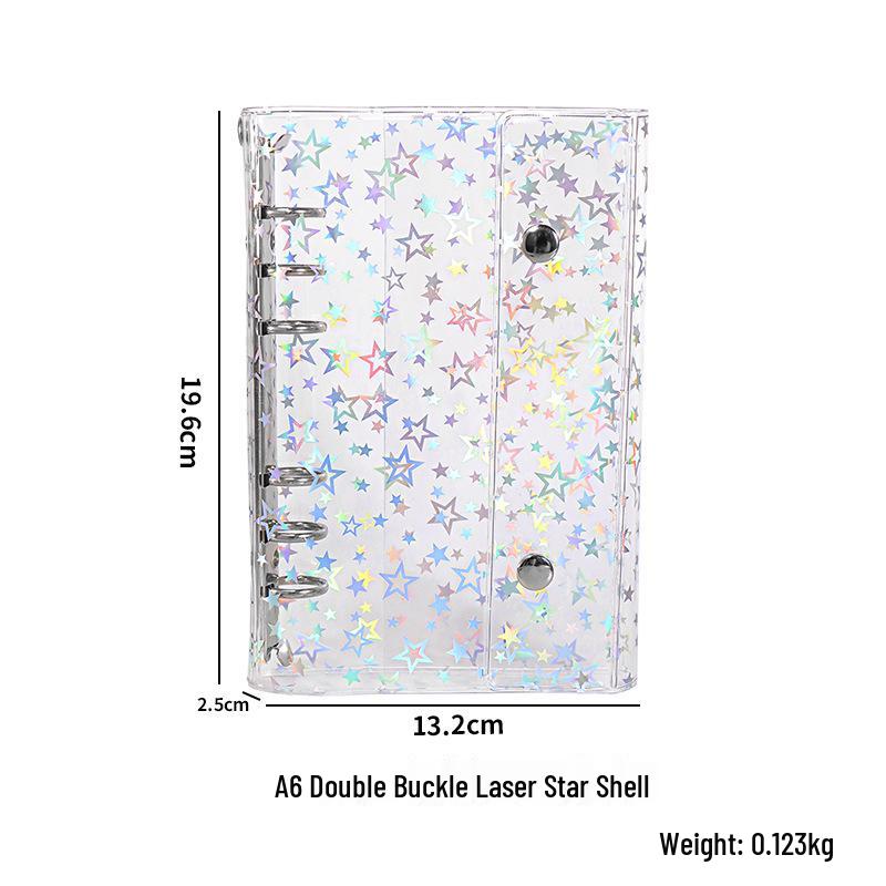 Korean Creative Transparent PVC A6 Binder Notebook Cover