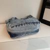 Jeanstasche Damen Schultertasche Große Kapazität Pendler Umhängetasche