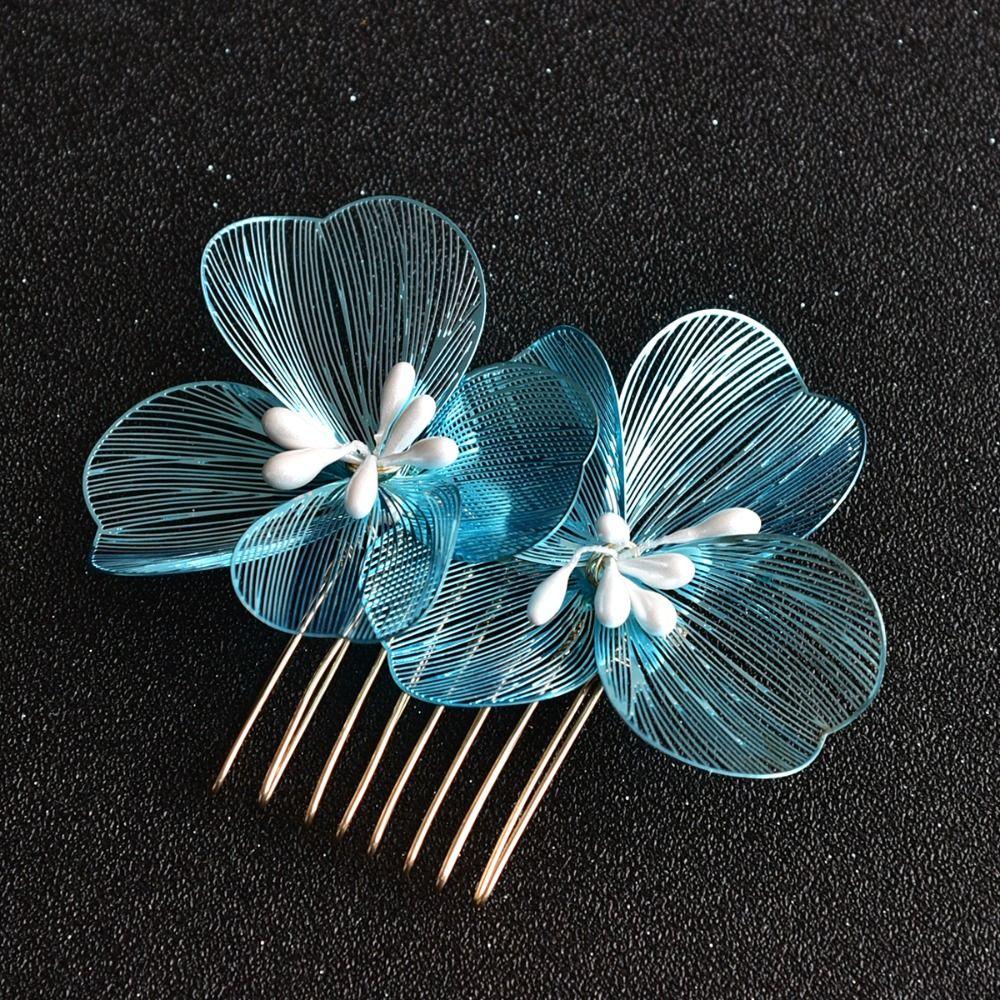 Alloy Floral Hair Comb Hollow Baroque Hair Clip Fashion Bride Wedding Hair Comb