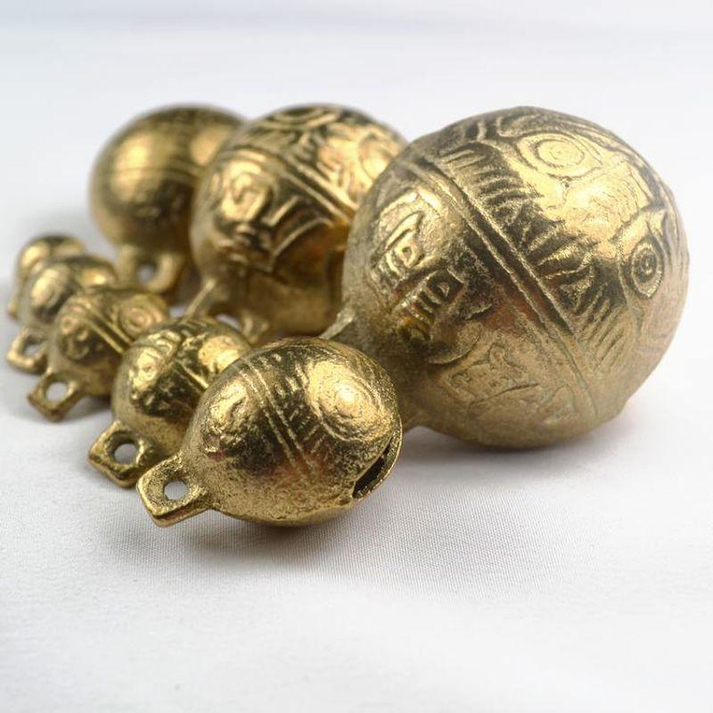

DIY Ornament Accessories Tiger Bell Pure Copper Bell Ringing Dance Child Shock Braided Rope Anklet Little Bell Shape Tiger mouth diameter 32mm 1