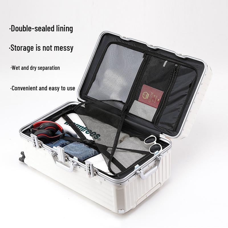 Anti-Fall Aluminum Frame Luggage Trolley with Large Capacity & Combo Lock