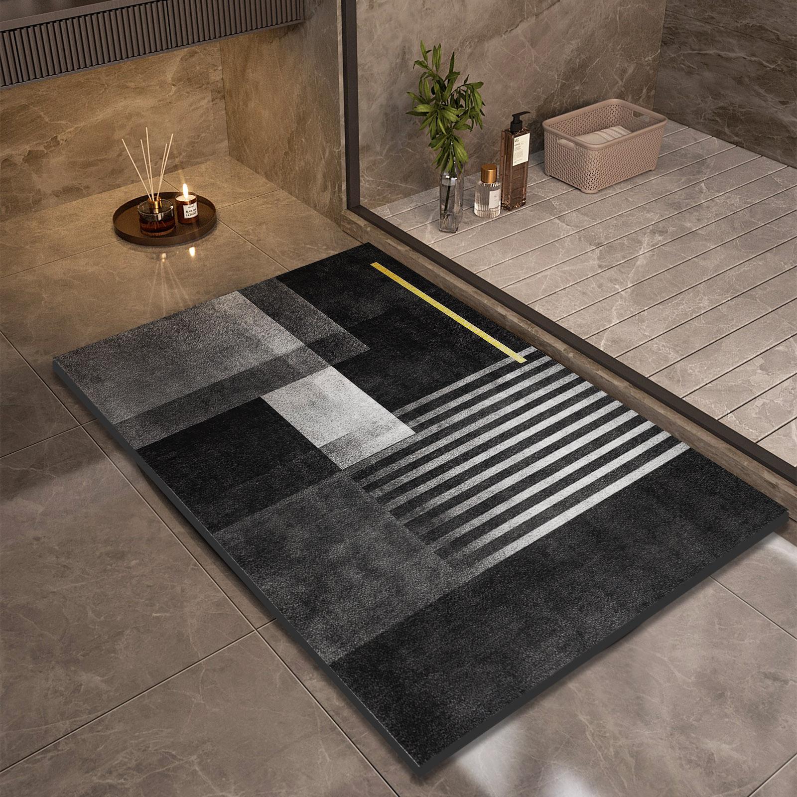 

Diatomite Bath Mat Super Absorbent Bathroom Rug Shower Foot Mats Non Slip Quick Dry Toilet Room Carpet Doormat 40cmx60cm